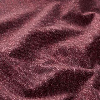 GOTS Denim Look French Terry | by Poppy – burgundy, 