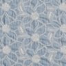<h2>Cotton Fabric Floral Embroidery &ndash; Light Denim Blue Batiste with Off-White Stitching</h2>,  thumbnail number 1