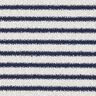 Knitted bouclé stripes and glitter – white/navy blue,  thumbnail number 1