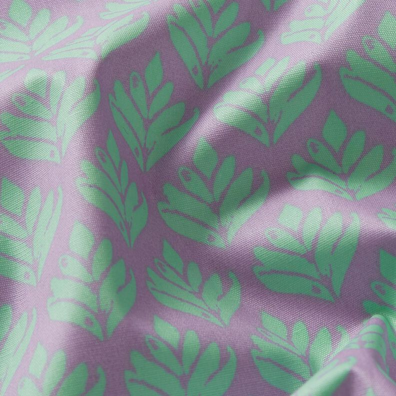 Coated Cotton Abstract Fans – pastel violet/mint,  image number 2