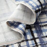 Abstract check linen viscose blend – white/steel blue,  thumbnail number 3