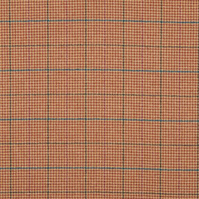 Houndstooth Plaid Coating Fabric with Glitter Effect – beige/copper, 
