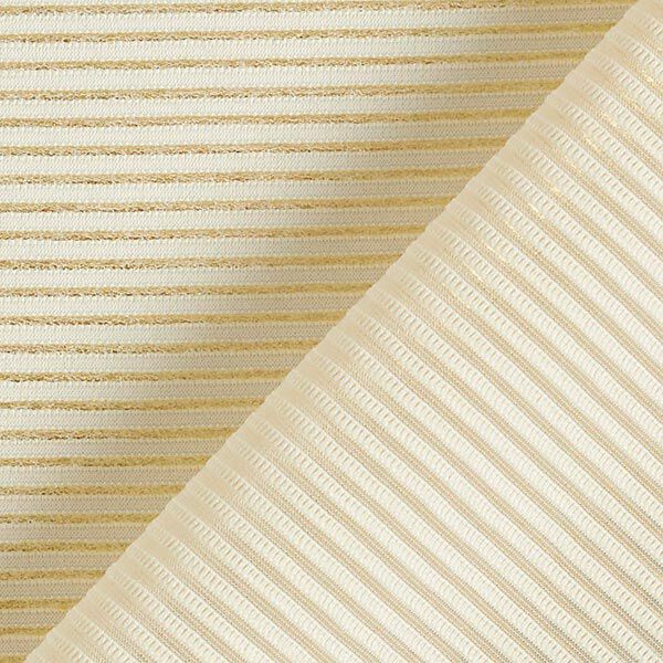 Organza lurex stripes – offwhite/gold,  image number 4