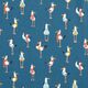 Cotton cretonne seagulls – navy blue,  thumbnail number 1
