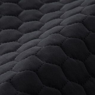 Upholstery Fabric Velvet Honeycomb Quilt – black, 