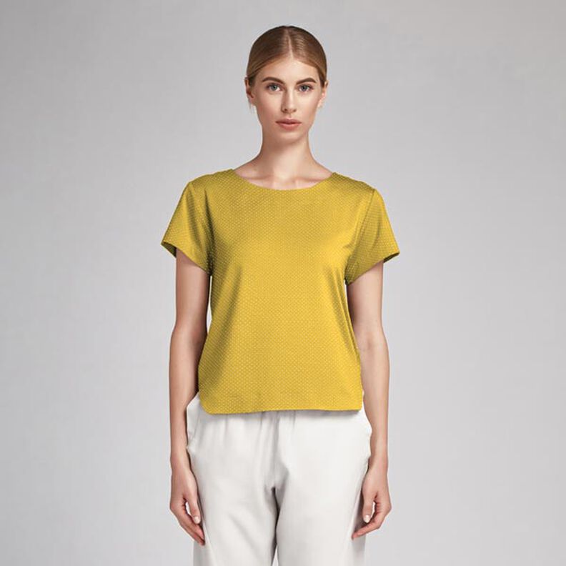 Cotton Poplin Little Dots – mustard/white, image number 7