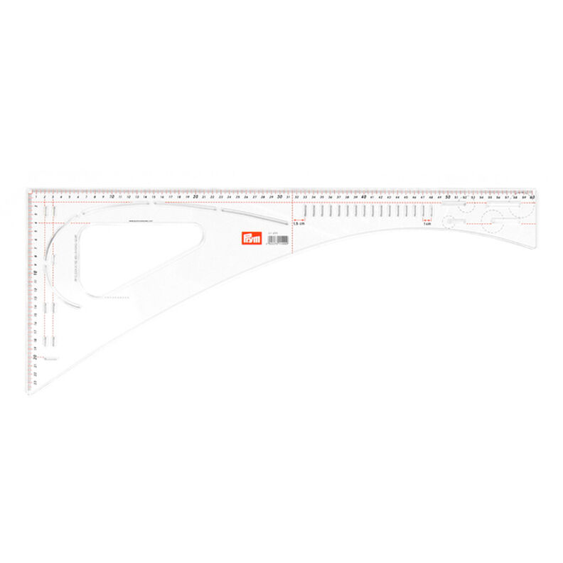 Dressmaker’s Ruler 23 x 60 cm – transparent | Prym,  image number 1