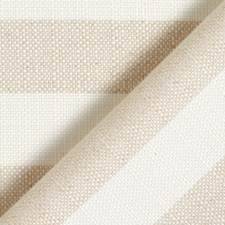Decor Fabric Panama Block Stripes &ndash; light beige/natural,  image number 4