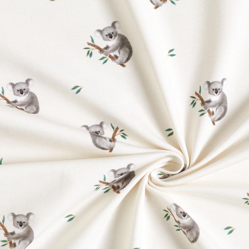GOTS Cotton Jersey Koala Digital Print – ivory,  image number 3