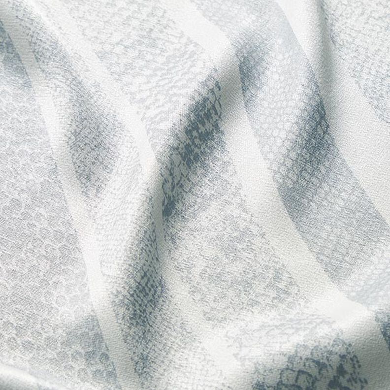 Snake pattern satin lining fabric – white/silver grey,  image number 2