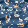 French Terry cute dragons Digital Print – blue grey,  thumbnail number 2
