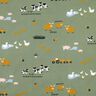 Cotton Poplin farm animals | Poppy Fabrics – pine,  thumbnail number 1