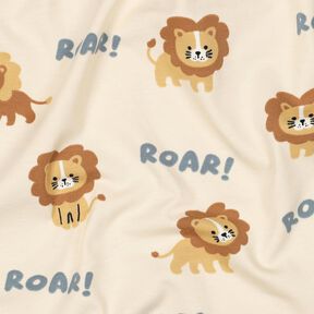 Cotton Jersey Lion | Poppy Fabrics – light beige/fawn, 