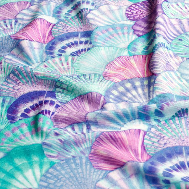 Swimsuit Fabric UPF50 Shells – aqua blue/blue lilac,  image number 2