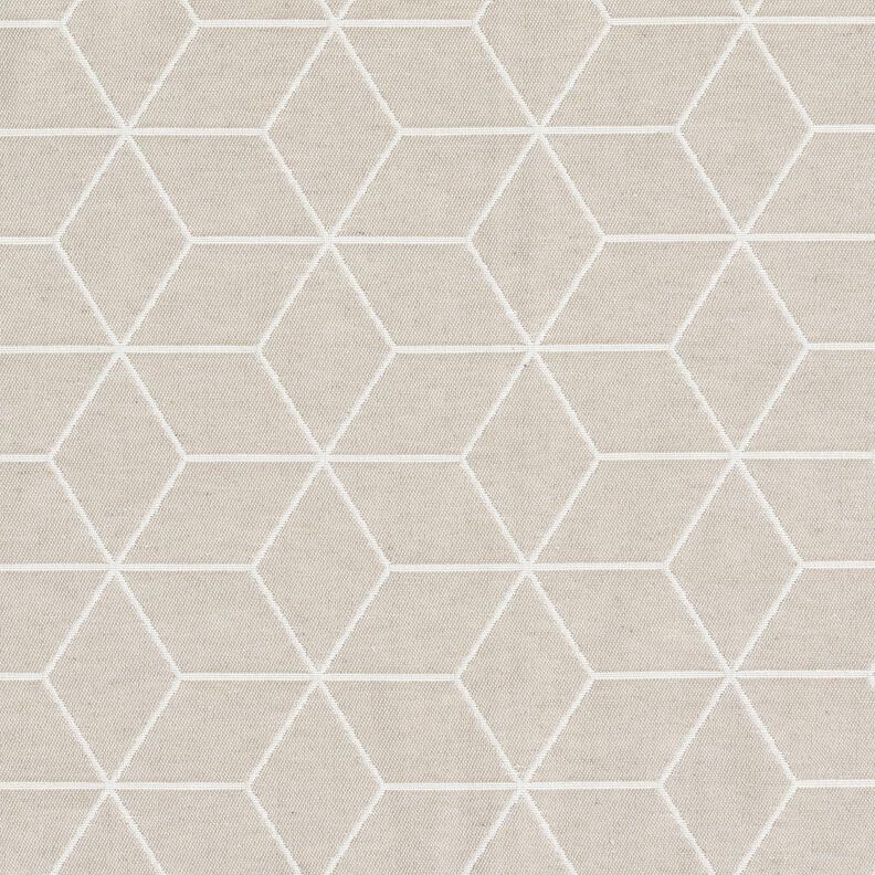 Decor Fabric Jacquard modern cubes – cashew/ivory,  image number 1