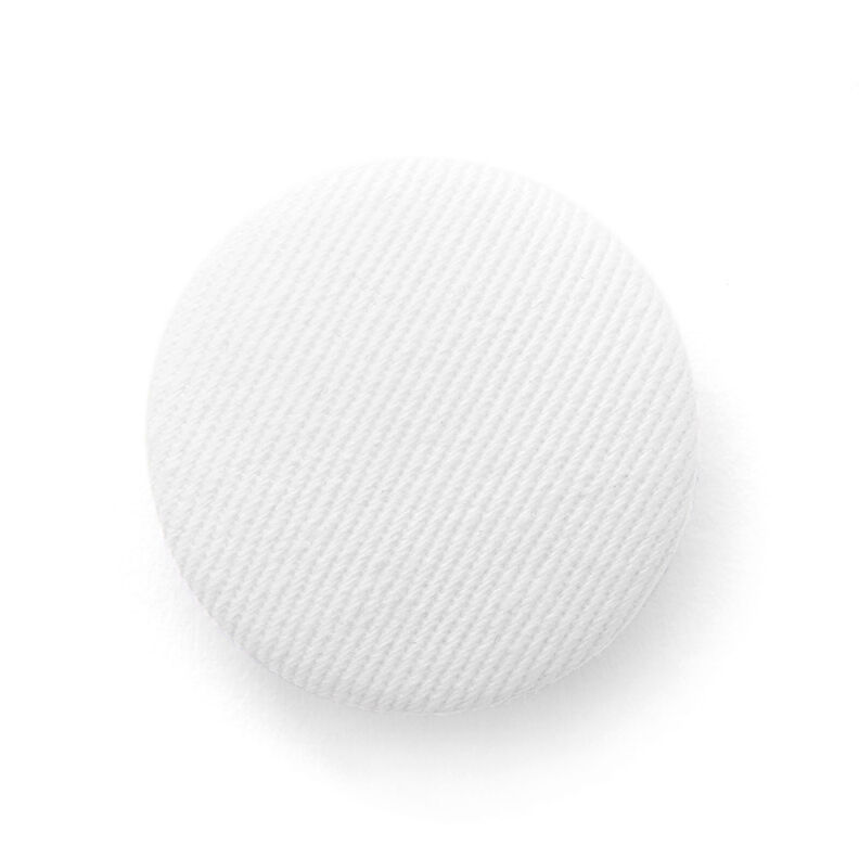 Covered button, Cotton Twill – white,  image number 1