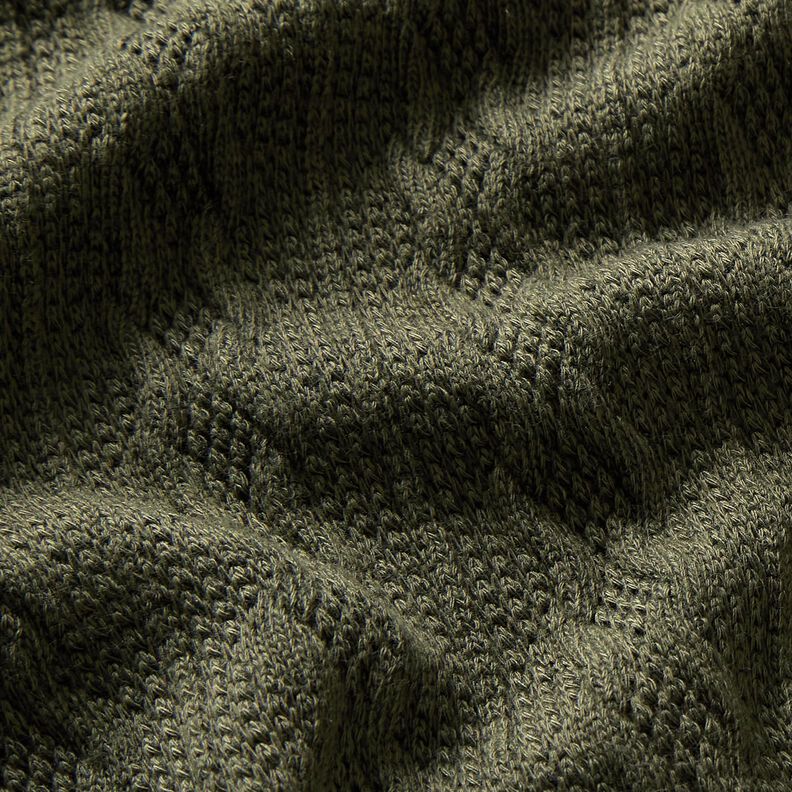Knit Fabric Cable-knit print – dark pine, image number 5