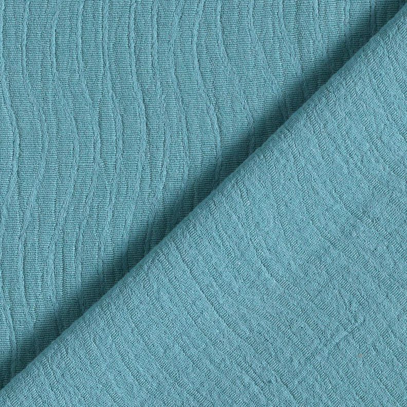 Linen Cotton Blend Jacquard Wave Pattern – dove blue,  image number 1