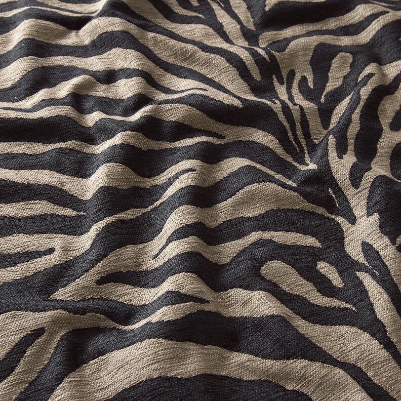 Upholstery Fabric Jacquard Zebra – khaki/black, image number 2