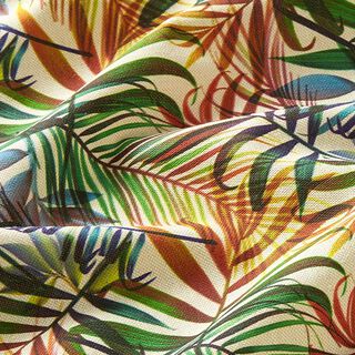 Decor Fabric Half Panama Colourful Palm Fronds – natural, 