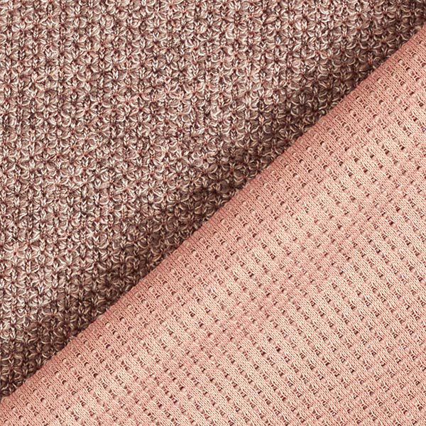Mottled Bouclé Knit – dark dusky pink,  image number 3