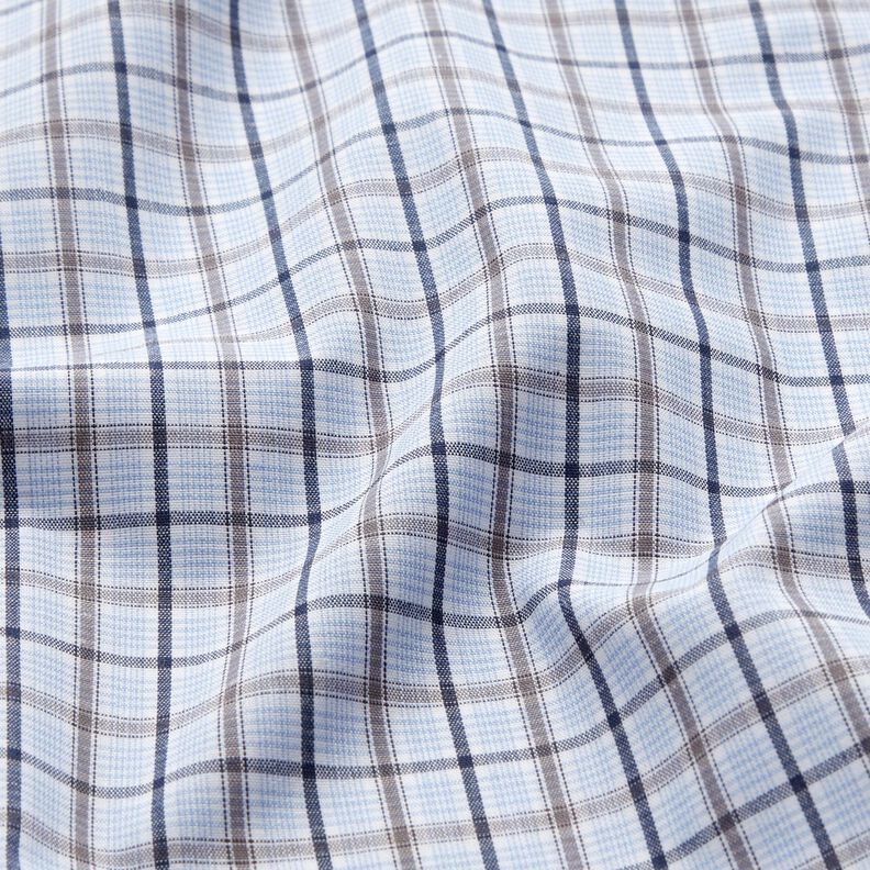 Shirt fabric classic check – light blue/navy blue,  image number 2