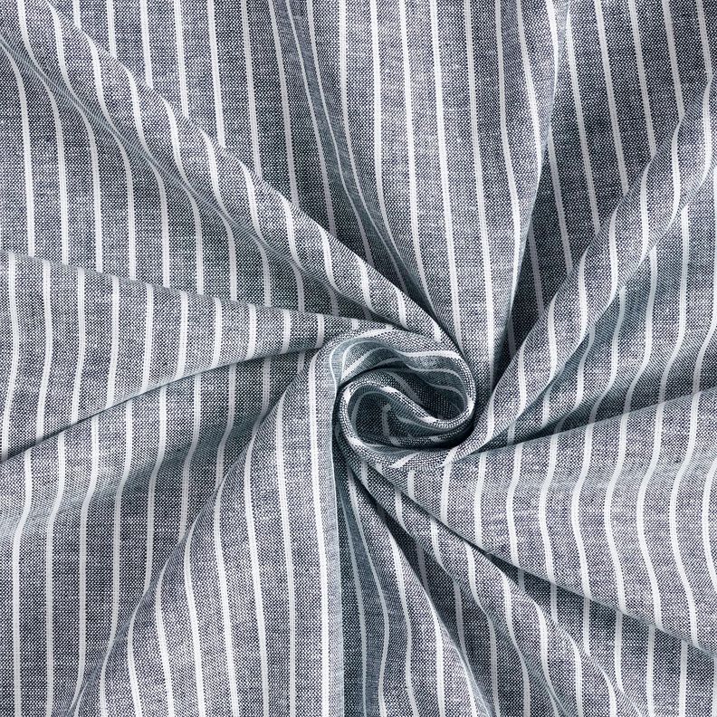 Linen Cotton Blend broad stripes – midnight blue/white, image number 3
