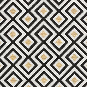 Decor Fabric Jacquard Art Deco Diamonds – offwhite/gold, 