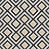 Decor Fabric Jacquard Art Deco Diamonds – offwhite/gold,  thumbnail number 1