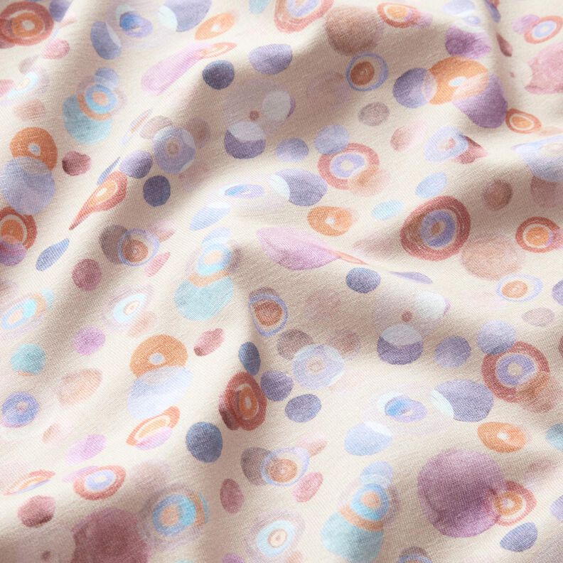 Colourful watercolour circles cotton jersey – anemone,  image number 2