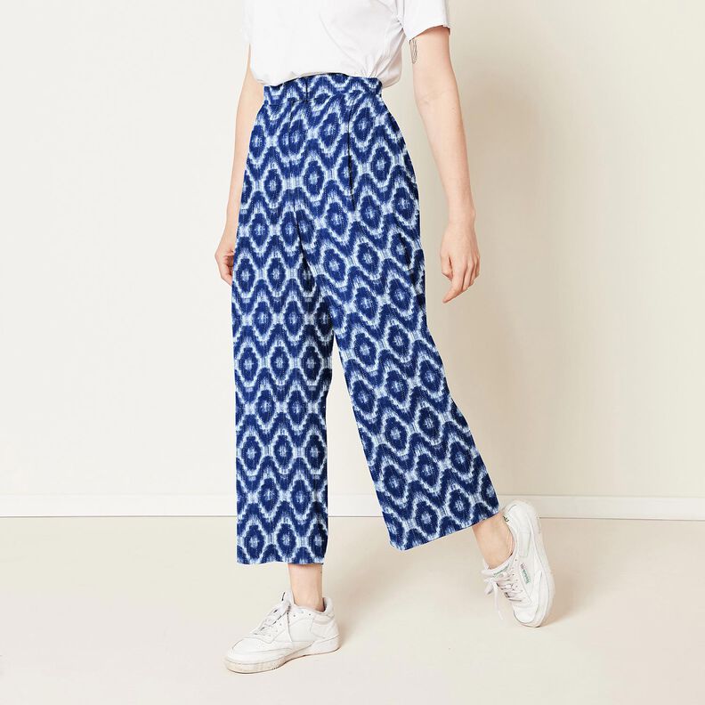 Cotton Poplin diamonds & glitter drops – indigo/white,  image number 5