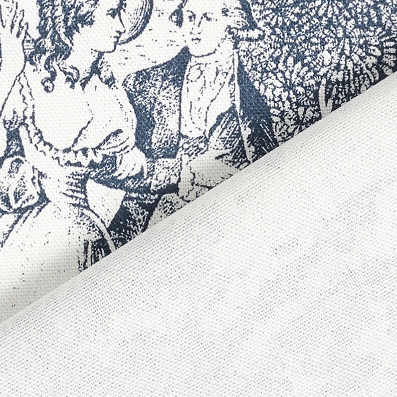 Half Panama Decor Fabric Toile de Jour – navy blue/offwhite,  image number 5
