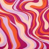 Sateen retro waves| Poppy Fabrics – purple/orange,  thumbnail number 1