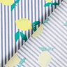 Stretch Poplin Stripes and lemons – white/indigo,  thumbnail number 4