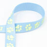 Reflective woven tape Dog leash Paws [20 mm] – light blue,  thumbnail number 1