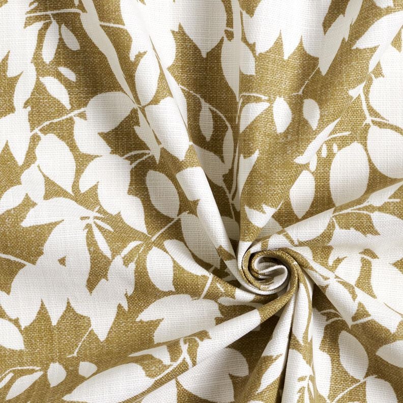 Decor Fabric Panama Leaf Shadows &ndash; cream/light olive,  image number 3