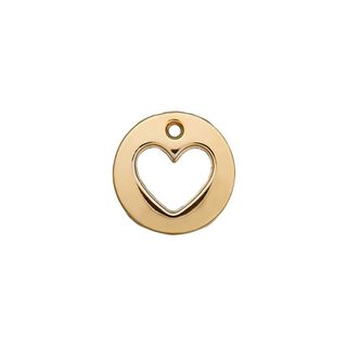 Heart Embellishment [ Ø 12 mm ] – gold metallic, 