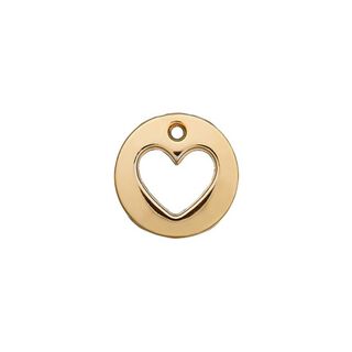 Heart Embellishment [ Ø 12 mm ] – gold metallic, 