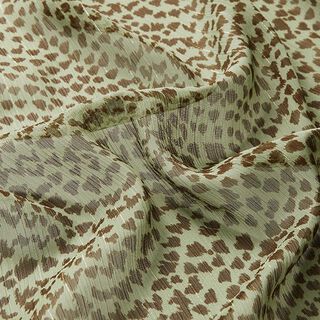 Lurex Threads & Leopard Print Crepe Chiffon – reed, 