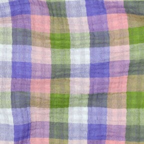 Double Gauze/Muslin checked Doubleface | Poppy Fabrics – pink/lavender, 