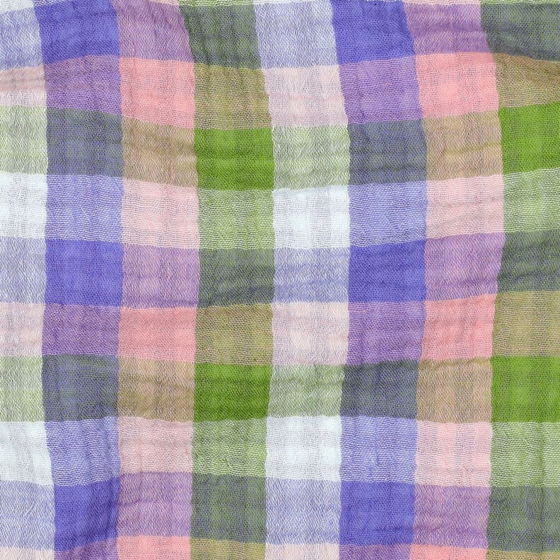 Double Gauze/Muslin checked Doubleface | Poppy Fabrics – pink/lavender,  image number 2