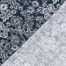 Viscose Linen Blend sketched flowers – midnight blue/white,  thumbnail number 4