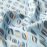 Cotton poplin fabric, Christmas decoration – light blue/antique gold,  thumbnail number 2