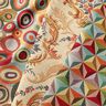Decor Fabric Tapestry Fabric Colourful Circles – light beige/carmine,  thumbnail number 5