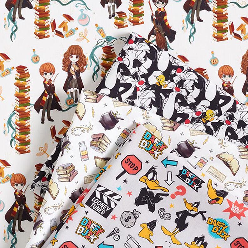 Cotton poplin licensed fabric Harry Potter magic potion | Warner Bros. – white,  image number 5