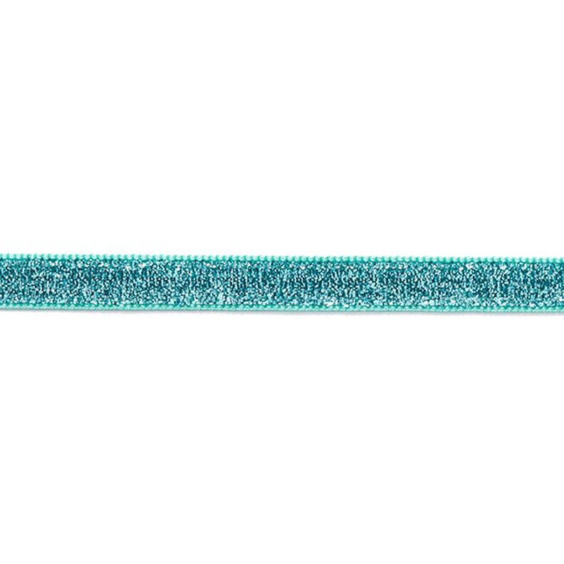 Velvet ribbon Metallic [10 mm] – aqua blue,  image number 2
