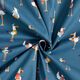 Cotton cretonne seagulls – navy blue,  thumbnail number 3