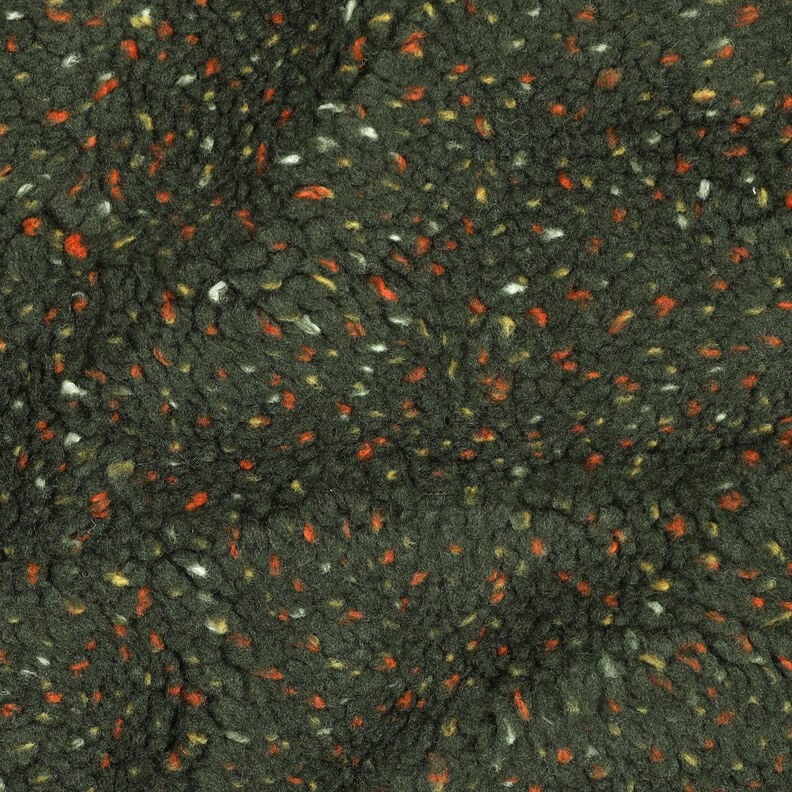 Teddy Fur Tweed Mottled | Poppy Fabrics – dark green,  image number 2