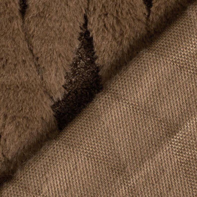Faux Fur Bouclé Diamonds – dark brown, image number 4