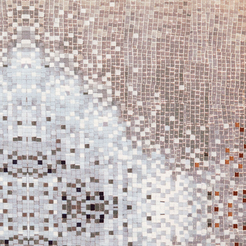 GOTS Cotton Jersey Mosaic | TCC x LOOKS by Wolfgang Joop – caramel/dark taupe,  image number 8